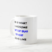 Mug chauffeur de bus, charter, génial (Devant gauche)