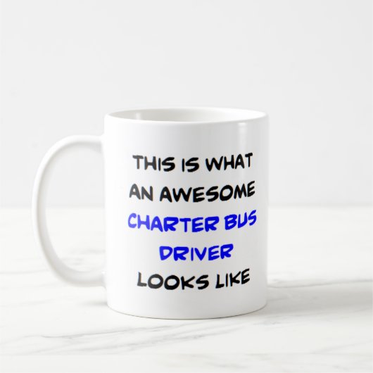Mug chauffeur de bus, charter, génial (Gauche)