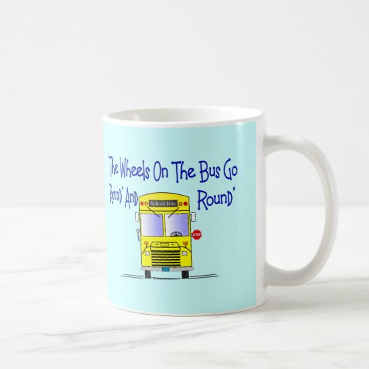 Mug Chauffeur de bus "les roues sur l'autobus " (Droite)