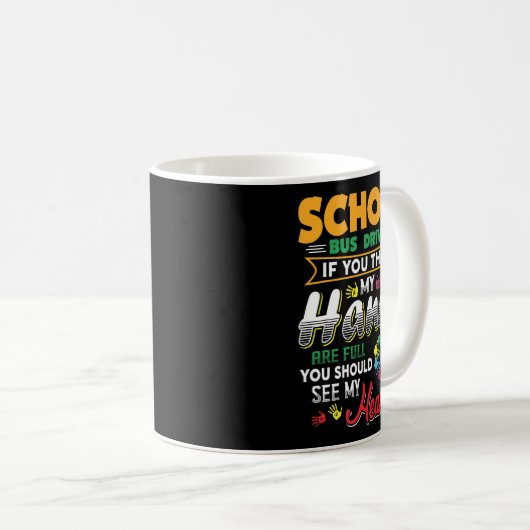 Mug Chauffeur de bus scolaire amusant TShirt mignon Co (Devant droit)