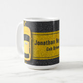 Mug Chauffeur de cabine de service Taxi jaune Entrepri (Devant gauche)