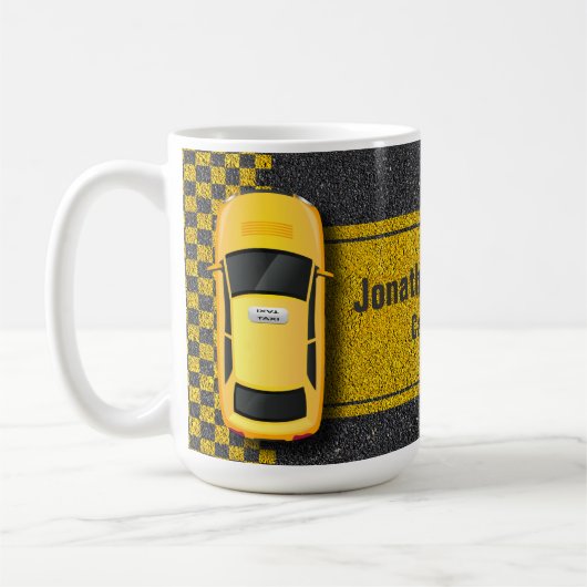 Mug Chauffeur de cabine de service Taxi jaune Entrepri (Gauche)