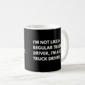 Mug Chauffeur de camion Citation de travail drôle (Devant droit)