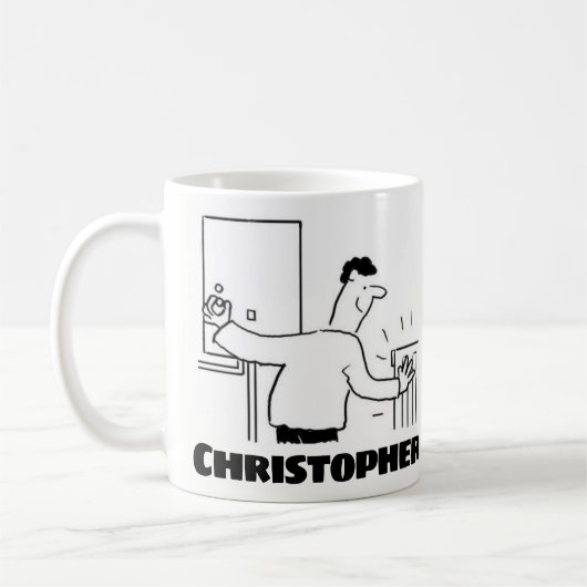 Mug Chauffeur ou plombier avec nom sur un (Gauche)