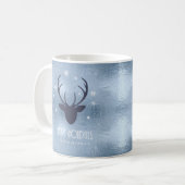 Mug Chauffeurs de cerfs Silhouette & Snowflakes Blue I (Devant gauche)