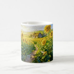 Mug Chaumière du chemin des tournesols avec chat et Me
