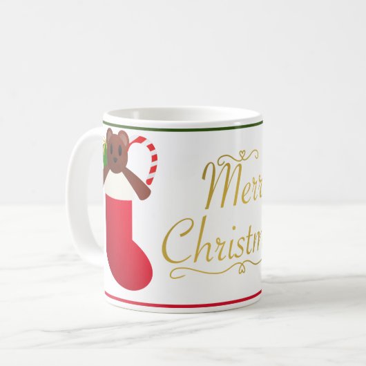Mug chaussette de Noël (Devant gauche)