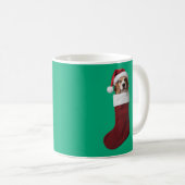Mug Chaussette de Noël Beagle (Devant droit)