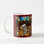 Mug Chaussette de Noël Faux Vitrail (Gauche)