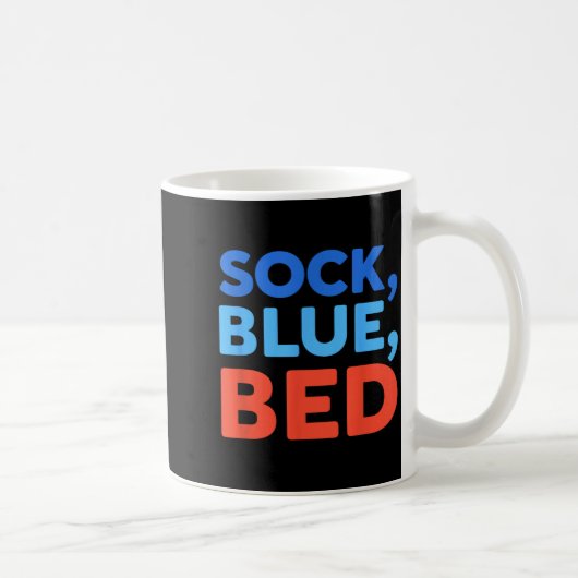 Mug Chaussette Lit Bleu Mème Drôle (Droite)