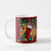 Mug Chaussette rouge faux vitrail (Gauche)
