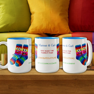 Mug Chaussettes Arc-en-Ciel « Parfait Duo » LGBTQ