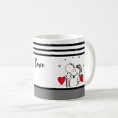 Mug Chaussettes de mariage, Saint-Valentin (Devant droit)