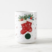 Mug Chaussettes de Noël et cadeaux mignons design de v (Centre)