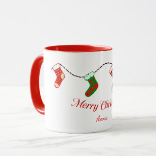Mug Chaussettes de Noël personnalisées Joyeux Noël