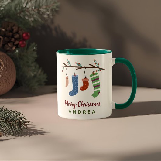 Mug Chaussettes de Noël Vacances Cadeau de Noël