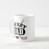 Mug Chaussons de hockey papa et canot (Devant gauche)