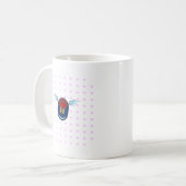Mug Chaussure à ailettes mignonne dessin animé & cœurs (Devant gauche)