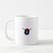 Mug Chaussure à ailettes mignonne dessin animé & cœurs (Gauche)