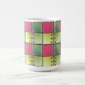 Mug chaussure accroc lacets rose et vert mode art (Centre)