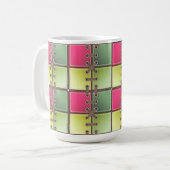 Mug chaussure accroc lacets rose et vert mode art (Devant gauche)