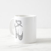 Mug Chaussure de ballet noir et blanc (Devant gauche)