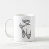 Mug Chaussure de ballet noir et blanc (Gauche)