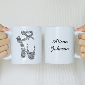Mug Chaussure de ballet noir et blanc