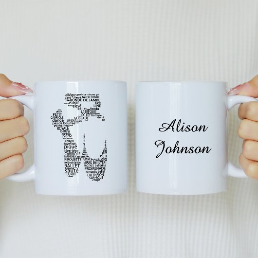 Mug Chaussure de ballet noir et blanc
