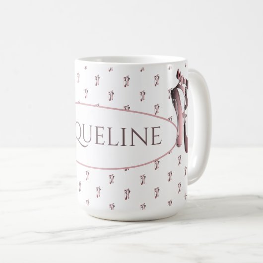 Mug Chaussure de ballet rose Répéter (Devant droit)