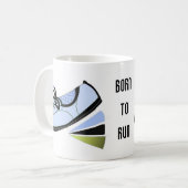 Mug Chaussure de course - Née pour courir (Devant gauche)
