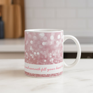 Mug Chaussure de Noël classique personnalisée rose éti