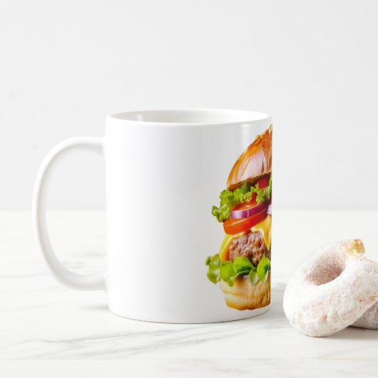 Mug ChaussureHabille hamburger empilé thic (Avec donut)