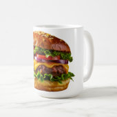 Mug ChaussureHabille hamburger empilé thic (Devant droit)