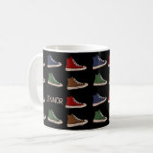 Mug Chaussures baskets haut de gamme conception person (Devant gauche)