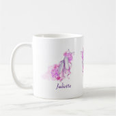 Mug Chaussures de Ballet en Aquarelle rose personnalis (Gauche)