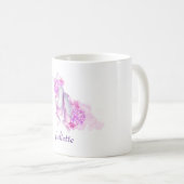 Mug Chaussures de Ballet en Aquarelle rose personnalis (Devant droit)
