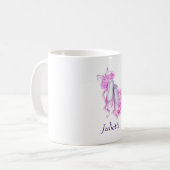 Mug Chaussures de Ballet en Aquarelle rose personnalis (Devant gauche)