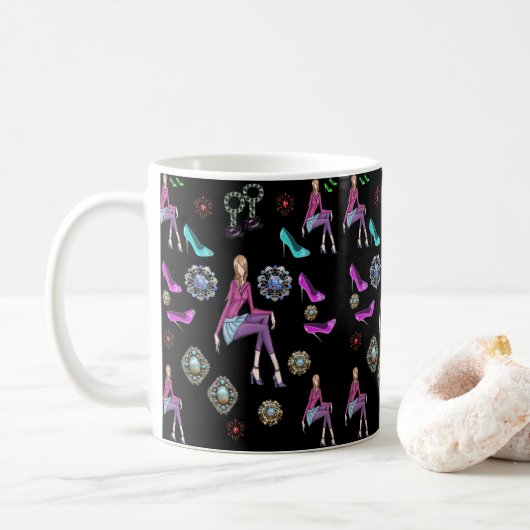 Mug chaussures de mode de muqueuses (Avec donut)