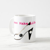 Mug Chaussures femelles de haute couture (Devant gauche)