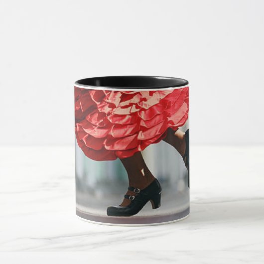 Mug Chaussures flamenco dynamiques de danseuse (Centre)