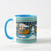 MUG CHAUSSURES NÉERLANDAISES PÈRE NOËL SHIP, ICEBERGS, (Gauche)