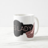 Mug Chaussures roses argentées chics de parties (Devant droit)