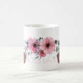 Mug Chaussures roses florales chics de parties (Centre)