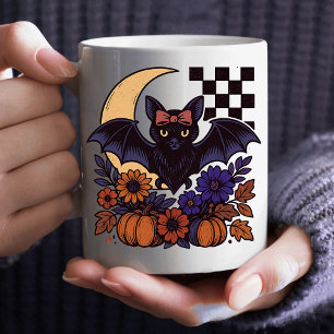 Mug Chauve d'Halloween rétro avec lune Gothique esthét