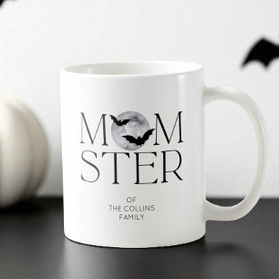 Mug Chauve-lune noire moderne Chauve-lune Halloween Mo