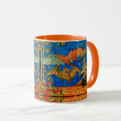Mug Chauve-souris de fruits look verre tendu mosaïque  (Devant droit)