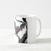 Mug Chauve-souris vampire vintage avec impression d'ar (Devant droit)