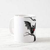 Mug Chauve-souris vampire vintage avec impression d'ar (Devant gauche)