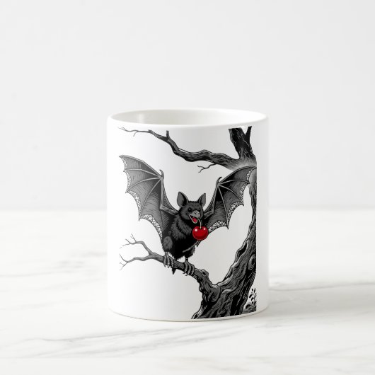 Mug Chauve-souris vampire vintage avec impression d'ar (Centre)